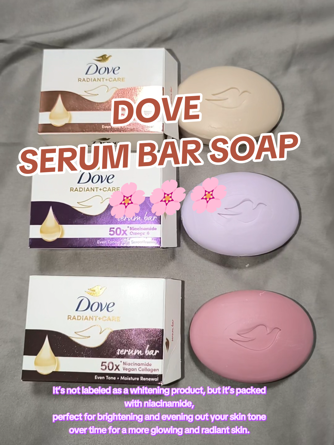Replying to @nikki.grace.vicen Dove Radiant+Care Serum Bar is not specifically a whitening soap, its combination of niacinamide, vitamins C & E, and omega-6 is designed to promote an even skin tone and enhance radiance. With regular use, it may help improve the appearance of your skin's tone and texture. #bodycareproducts #bodycare #doveserum #doveserumbar #dovesoap #doveniacinamide #Niacinamide #niacinamidesoap  #BrighteningSoap #GlowingSkin  #EvenSkinTone 