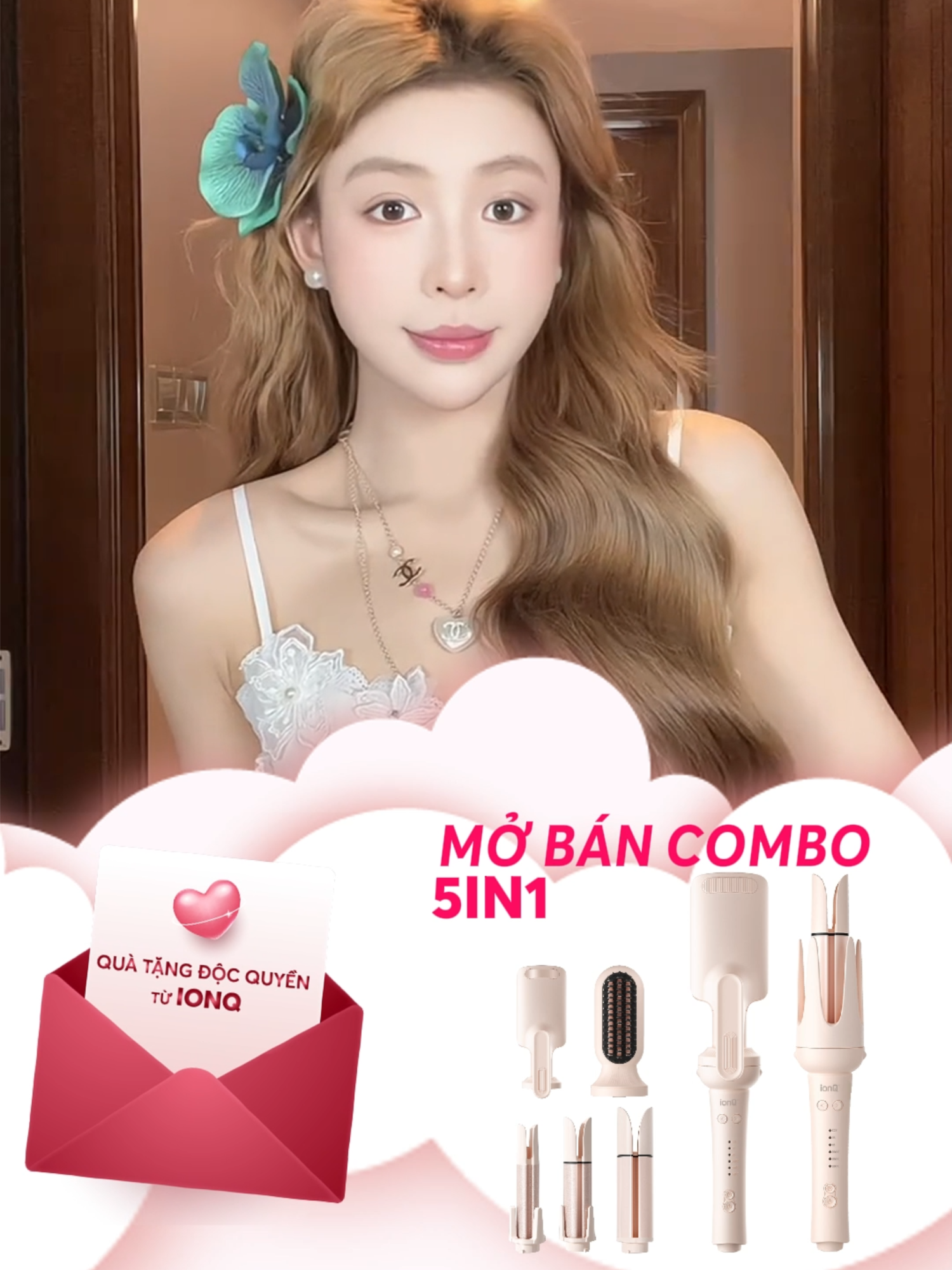 Trời nắng chang chang - Tóc vẫn xinh sang  Bí quyết ở dưới đây nha👇 #ionq #ionqvietnam #ionqwavypro #mayuontoc #maytaokieutoc #reviewlamdep #xuhuong