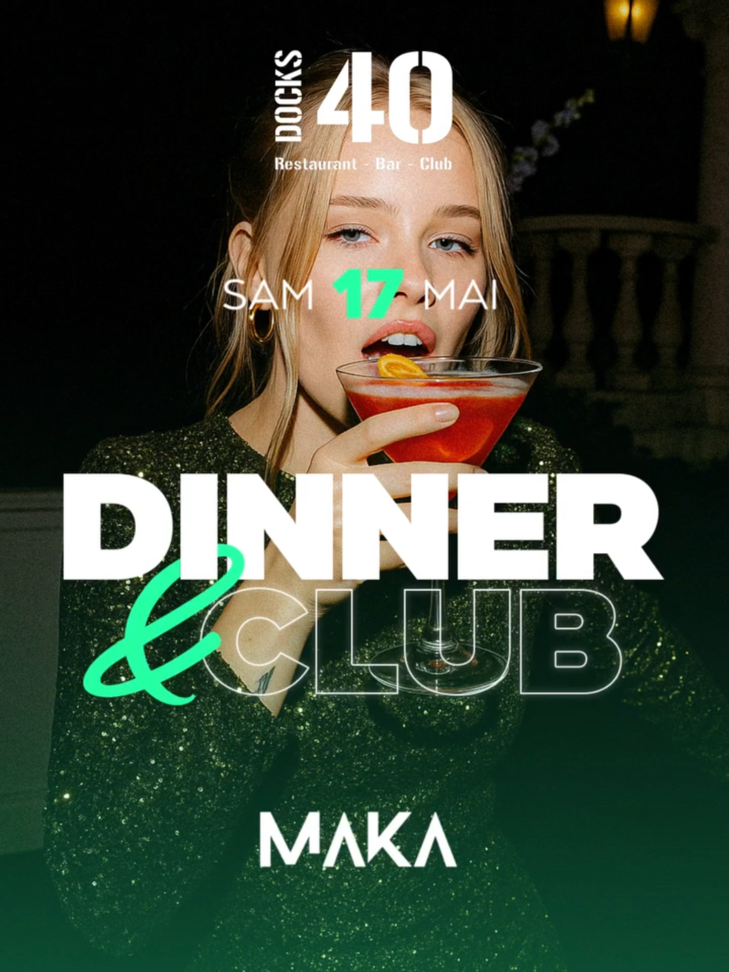 Samedi soir, venez danser au Docks 40 pour notre soirée Dinner Show & Club ✨ Débutez votre soirée dès 19h30 avec un dîner préparé par notre chef et dansez jusqu'au bout de la nuit dès minuit ! Le restaurant se transforme en club 🔥 👉 Réservations fortement recommandées : 04 78 40 40 40 📍 Docks 40 : 40 quai Rambaud, 69002 Lyon #docks40 #lyon #lyoncity