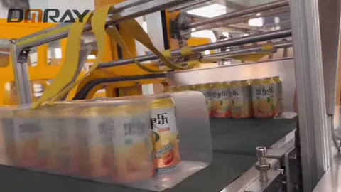 can one piece film wrapping machine,output 20-25 packs per minute#packagingmachine #packingmachinemanufacturer #factoryoutlet #beverage #mineralwater #softdrinks