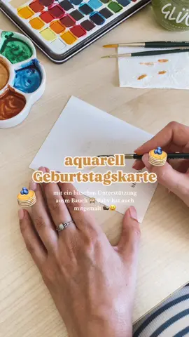 Aquarell Geburtstagskarte 🥞🫐 gibt's in meinem Etsy Shop 🧡  #aquarellmalerei #aquarellliebe #aquarellkarten #aquarellmalen #geburtstagskarte #birthdaycard #happybirthday #pancakeart #watercolordiy #watercolorpainting #etsyshop #etsyde #handmade #handgemalt #etsycards 