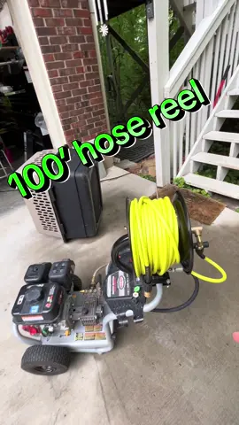 Pressure washer hose reel and 100 foot hose.. Makes it so nice and easy! #pressurewashing #tiktokmademebuyit #tiktokmarketplace #TikTokShop #pressurewasher #pressurewashingtips #hosereel #mmingle #carwash #tiktokshopcreatorpicks #TikTokShopMemorialDay #tiktokshoprestock #tiktokshopspringglowup #ttslevelup 