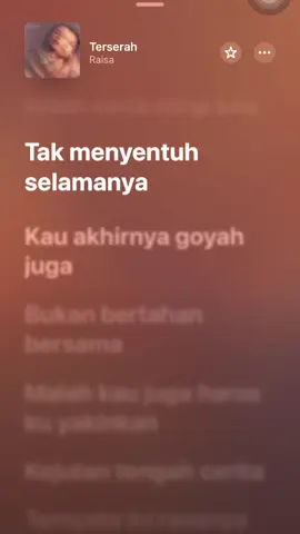 Sudahlah, terus saja bilang terserah #liriklagu #terserah #raisa #applemusic #fyp #xyzbca #lagugalau 
