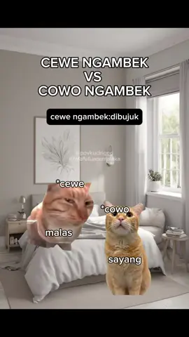#creatorsearchinsights cewe ngambek di bujuk ampe ga ngambek lagi.  cowo ngambek di bujuk sekali kalo gabisa ikutan ngambek lah yahahahahah 😝 #meme #memekucing #kucingtiktok #kucinglucu #kucing 
