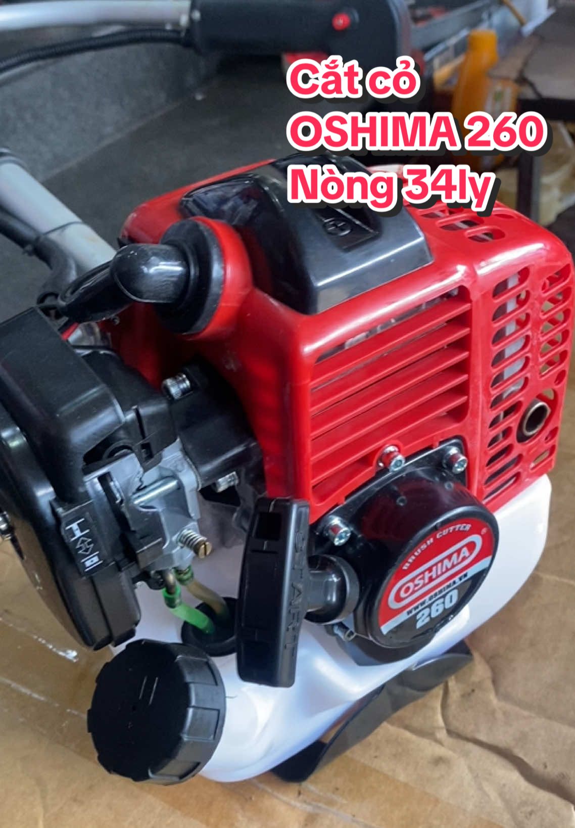 Cắt cỏ OSHIMA 260. Nòng 34ly chế 2kim hàng này thì chuẩn không cần chỉnh nha #shop2thicholon #xuhuong #tiktok 