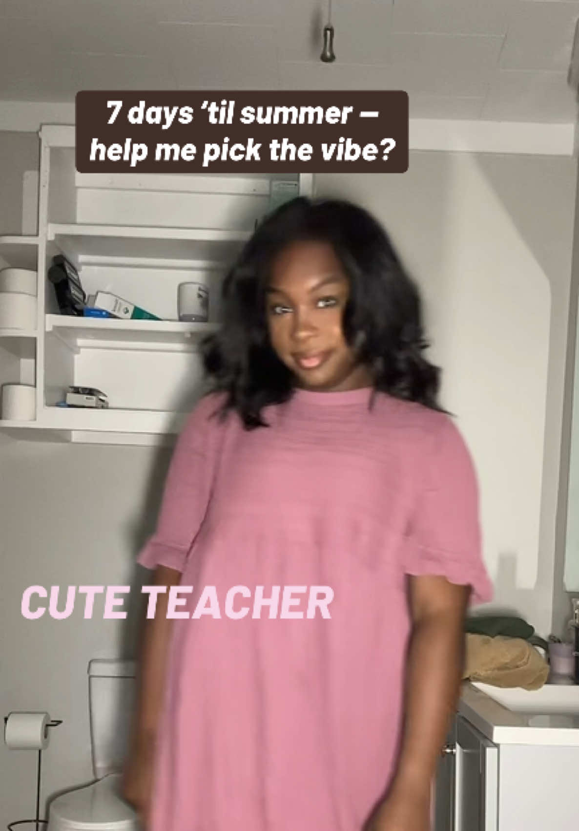 Day 7 of OOTD countdown! Should I go sporty or cute teacher? 8 days left y’all!! #OOTDCountdown #TeacherStyle #PickMyFit #SummerBreakCountdown #TikTokFashion #FYPfashion #OutfitOfTheDay #TeacherVibes #ClassroomStyle #OOTDChallenge #fyp 