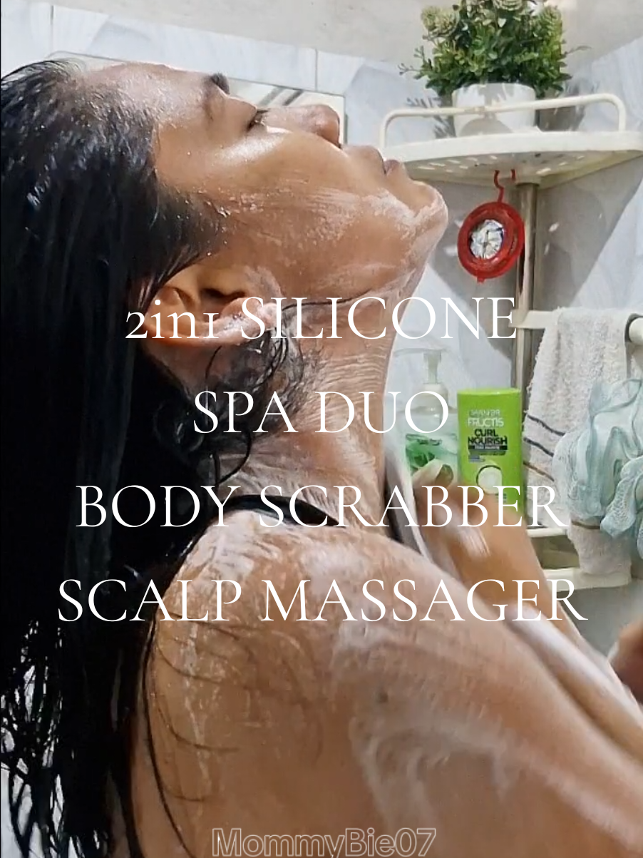 hindi na tayo tatamarin magkuskos ng libag at magkuskos ng anit.  #bodyscrubber #scalpmassager  #siliconebodyscrubber #siliconescalpmassager #2in1
