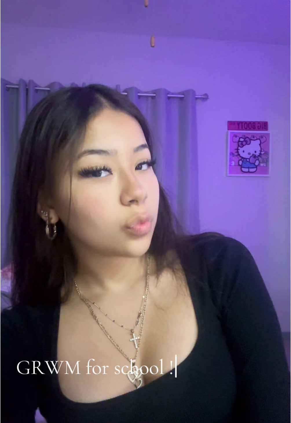 sorry for not posting !! #fyp #grwm #school #makeup #latina #foryoupage 