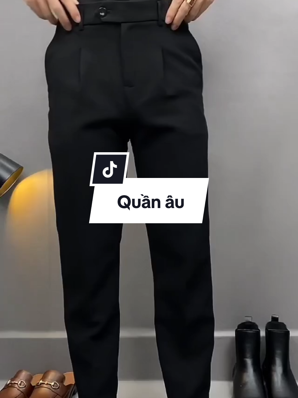 Chiếc quần hack dáng chân dài cho anh em nấm lùn :) #xuhuong #goclamdep #quanau #quanausidetab 