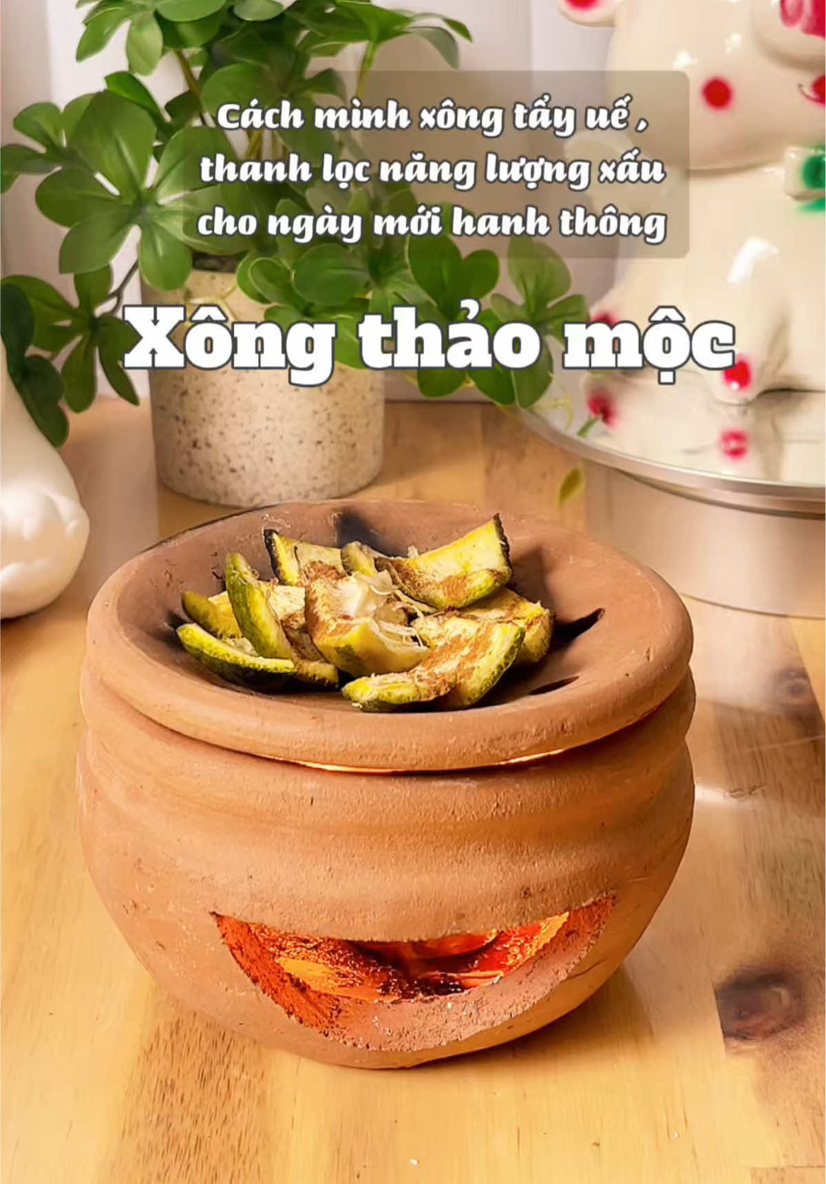 ☘️Năng lượng tích cực, may mắn và hanh thông .  Bếp xông tiện lợi  #nhacuadoisong #mayman #bepxongthaomoc #tailoc #meohay #phongthuy #tayue #xaxui 