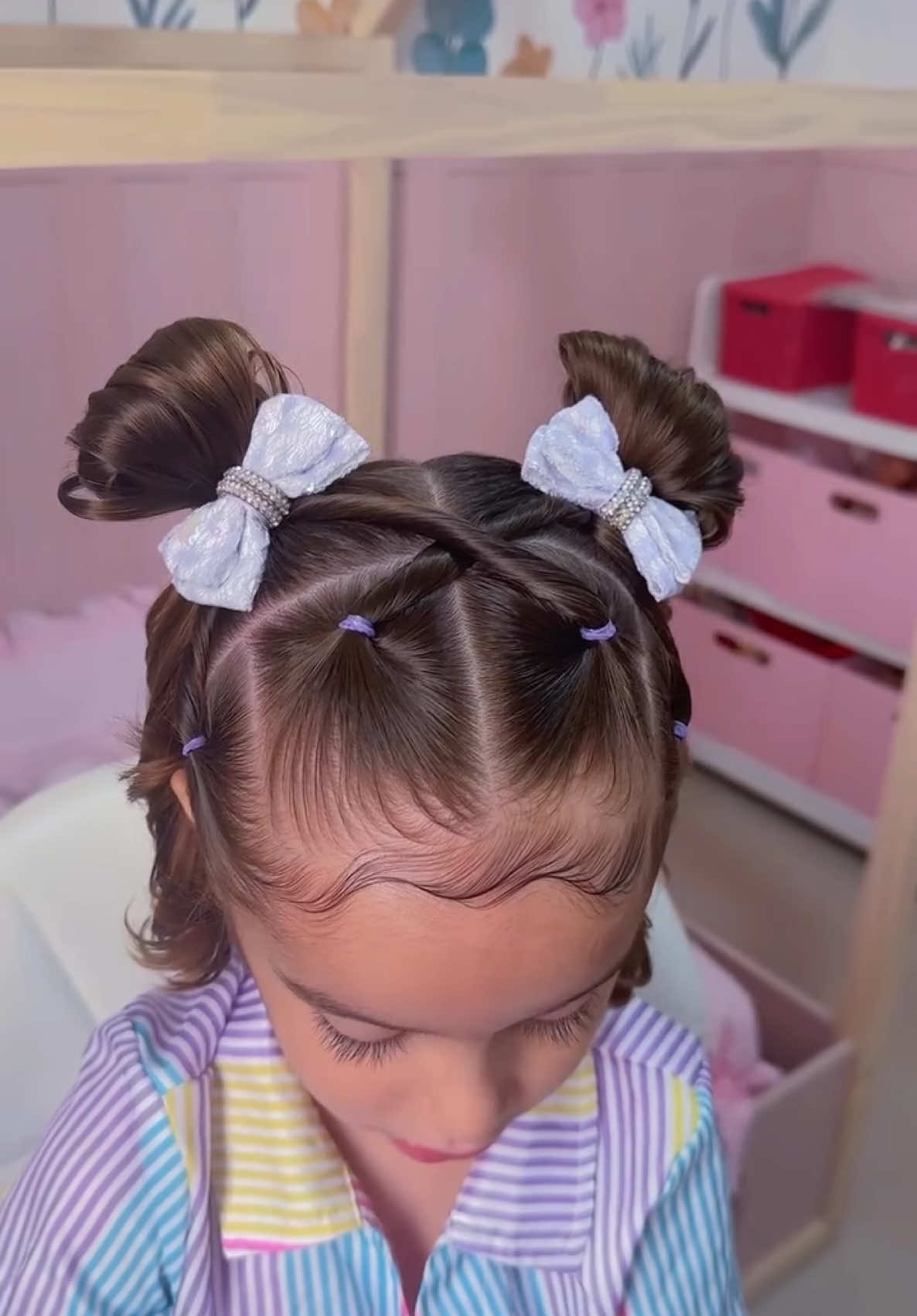 Penteado de hoje ❤️ . . . . . . #penteados #maedemenina #babyhair #penteadosimples #mundorosa 