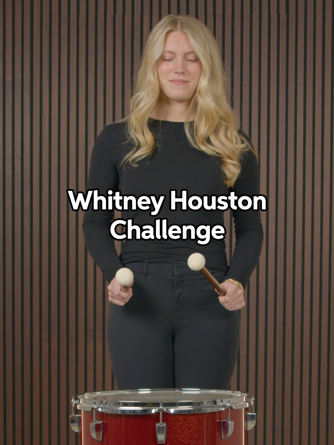 Tag a friend who would dominate this challenge! 🥁 #musician #whitneyhoustonchallenge #musicgear #drummer #whitneyhouston #drums #fyp