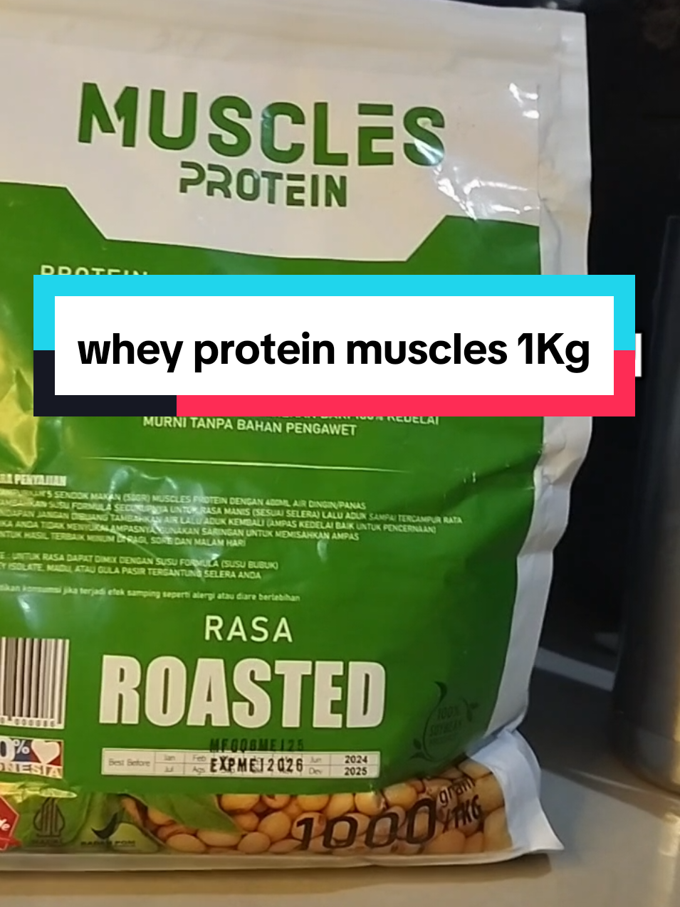 whey Protein muscels kacang kedelai roasting 1 kg murah #wheyprotein #musclesprotein #minumanprotein #susuprotein #gym 