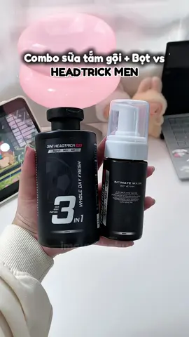 Sắm cả combo tặng người iu siu tâm lý nè 💓 #HeadtrickMen #bathroomturnup #Headtrick #suatam3in1 #combonam #unboxing #quatang 