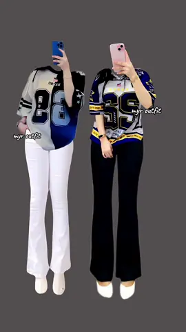 pakai atasan jersey oversize bahan premium 😍🥰 #atasanwanita #jersey #kaosdistro #OOTD #outfit 