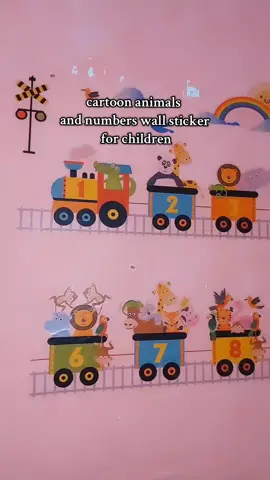 colorful and eye catching design wall sticker for children. very easy to remove. almost a year na ito nakadikit sa wall. nice quality.  #wallsticker #numbers #animals #stickers 