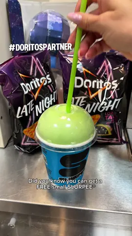 #DoritosPartner This is the combo is built different! Get a free small SLURPEE® with any DORITOS® 2 or 4 oz. purchase @7-ELEVEN between 4:00 pm to 2:00 am! @Mountain Dew  @Doritos 