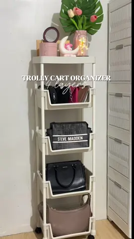 a must have multi-functional 4 layers trolley cart organizer! 🥰 #trollycart #trollycartorganizer #trollyorganizer #trollycartwithwheels #cartorganizer  #racktrolley #rackorganizer #rackorganizers #rackorganizerstorage #fypシ゚ #fypp #trending 