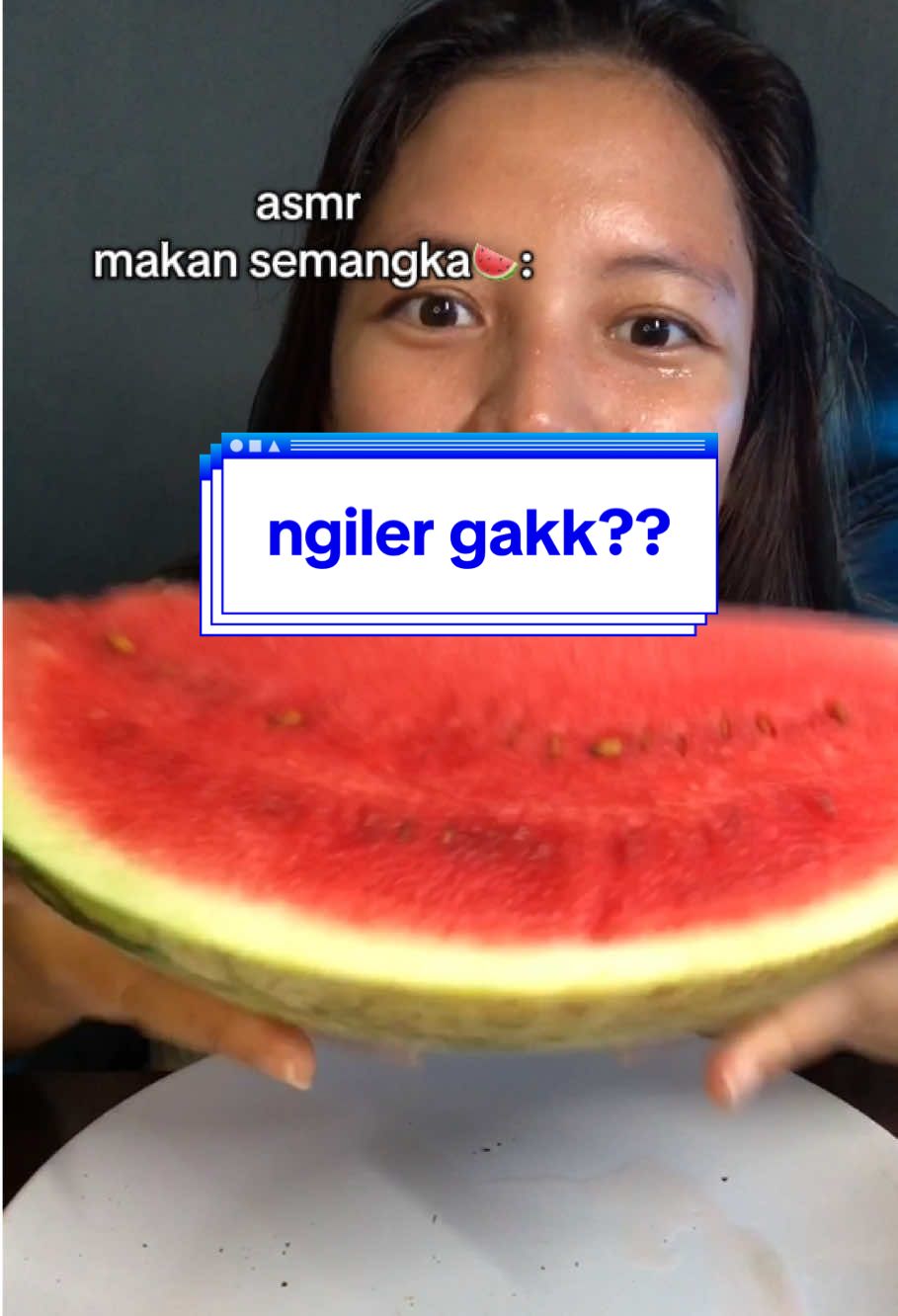 Ternyata semangka juga bisa nyegerinnn🍉 #mukbang #makan #semangka #watermelon #buahsegar 