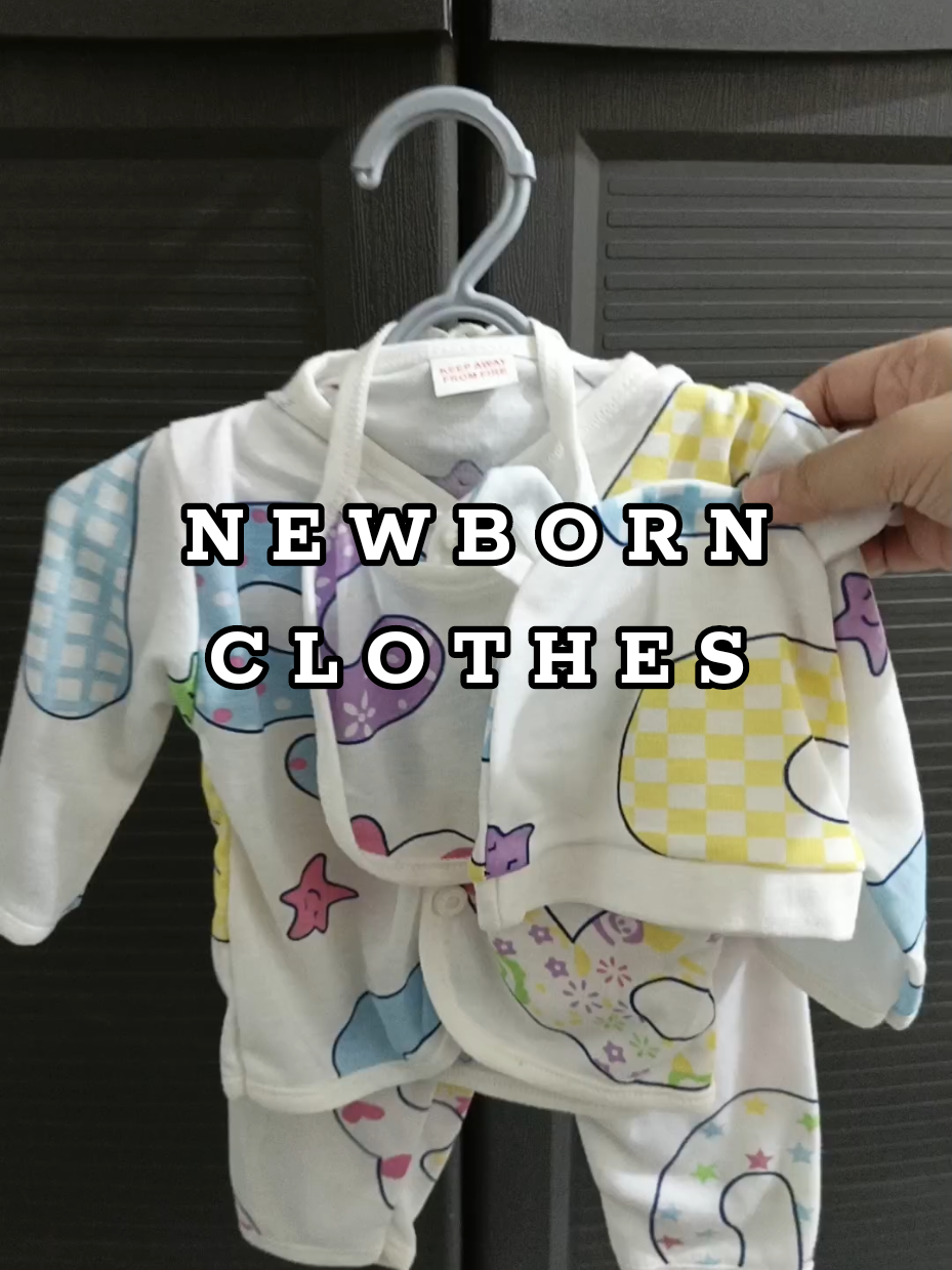 Modern baru baruan na ito na mii di button na at di na talo, cotton ang tela talagang magiging comfortable si baby #newborn #babyclothes #cotton #set #firsttimemom 