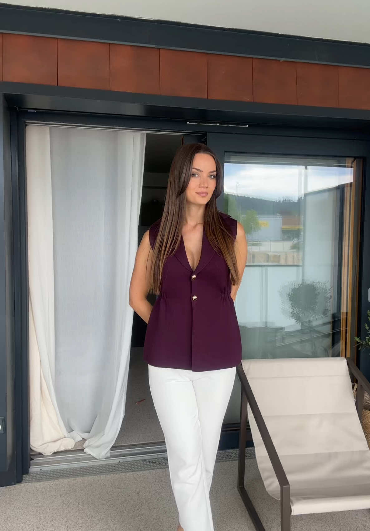 Tenue du jour 💜🤍 haut Zara et pantalon stradivarius #OOTD #outfit #zara #jul 