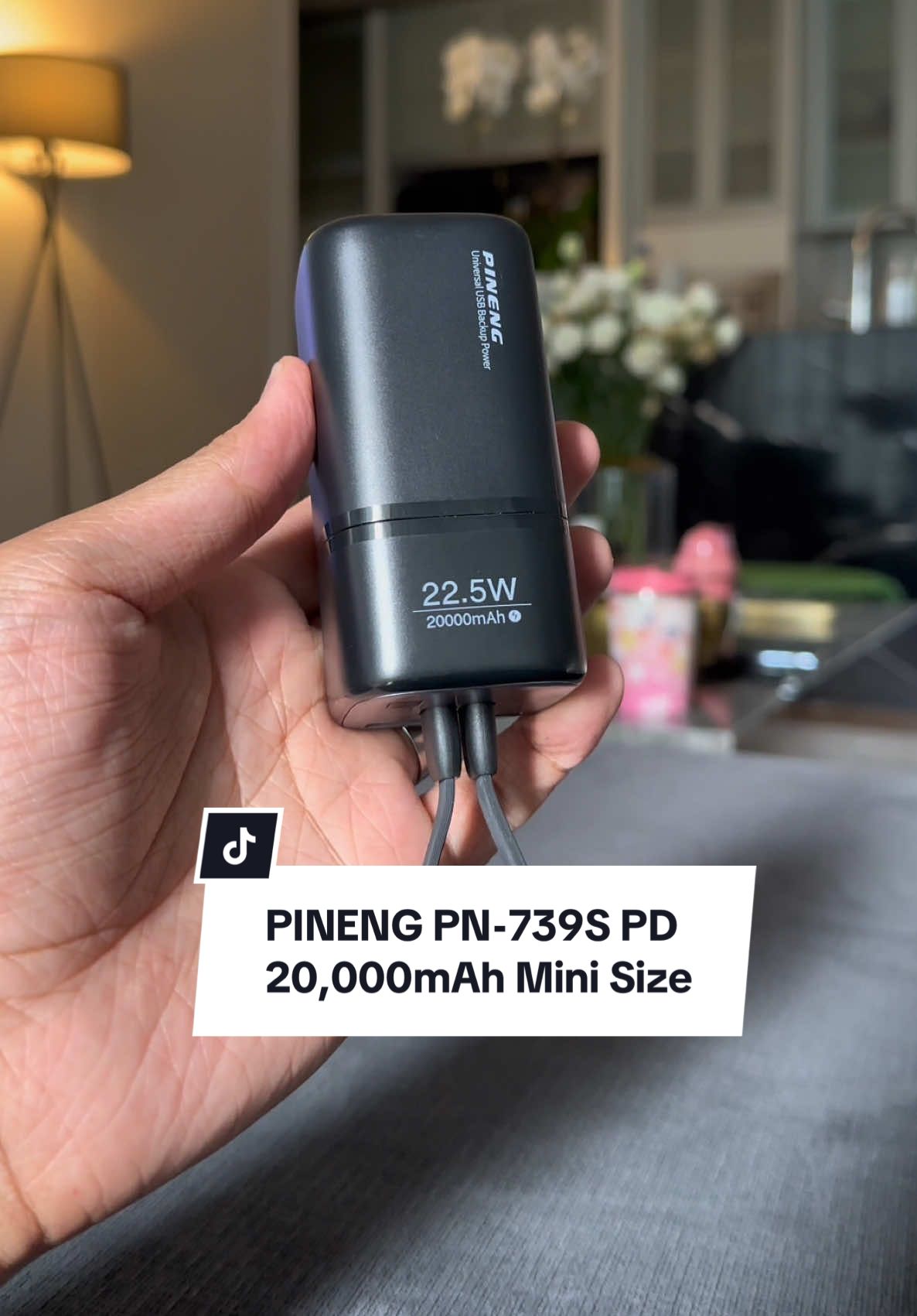 Latest Pineng PN-739S 20,000mAh compact fast charging powerbank suitable for daily-use  & travel ✈️ #pineng #powerbank #original #ios #android #fastcharging #tiktoktech #travel #gadgetreview 