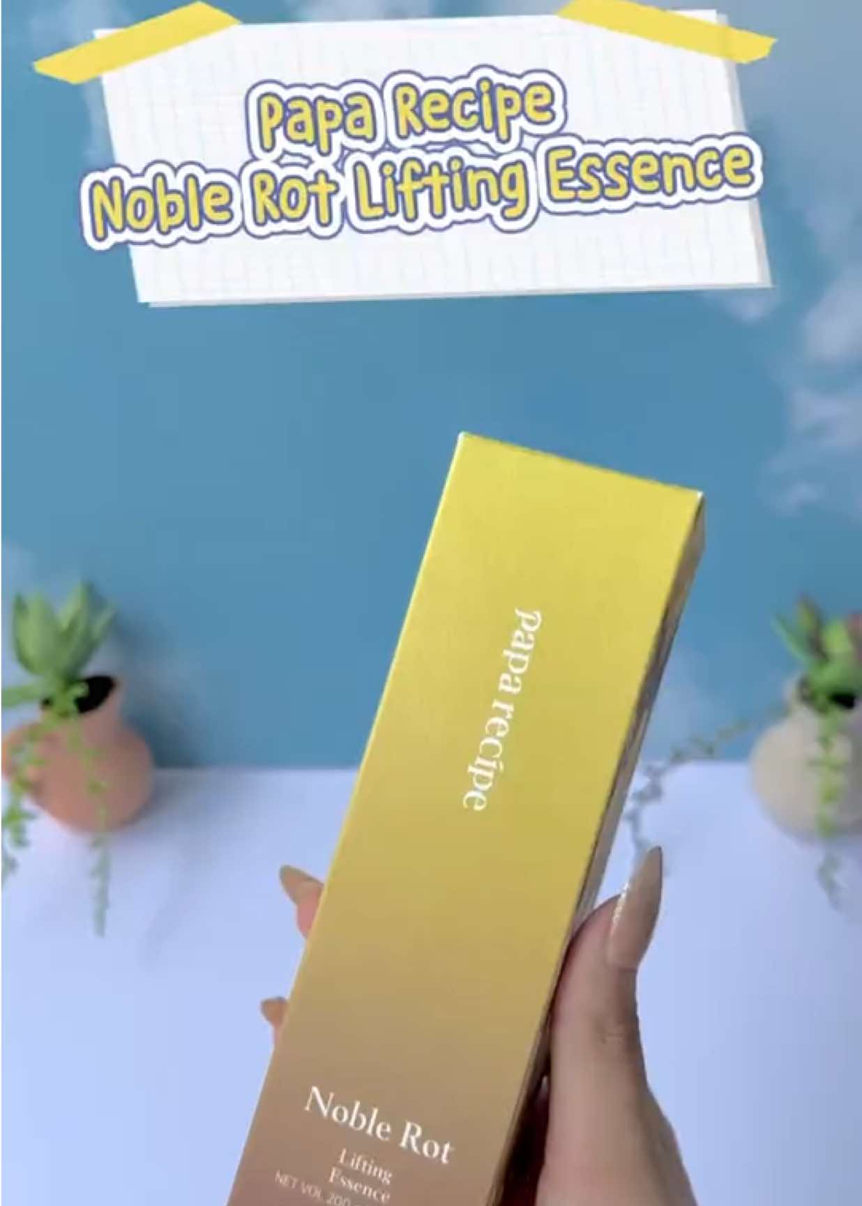 Papa Recipe Noble Rot Lifting Essence 💛  A Lifting Essence that improves skin elasticity & wrinkles while deeply moisturizing the skin KEY INGREDIENTS: 82% Fermented Grape Extract , Collagen and Elastin #paparecipe #paparecipenoblerotliftingesscence #noblerot #liftingessence #essence #koreanskincare 