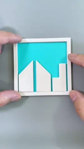 Can you divide the frame into two equal parts with three pieces?#iqtest #puzzle 