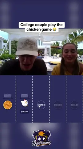 College couple play the chicken game 😭 #kickstreaming 