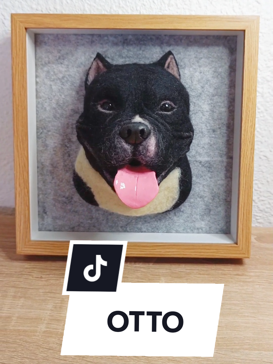 Resultado final de Otto 🥰🥰🥰, espero que os guste. Seguimos recreando mascotas con lana. #lana #hechoamano #needlefelting #mascota #recreaciondemascota #feltytea #feltys #personalizado #alba 