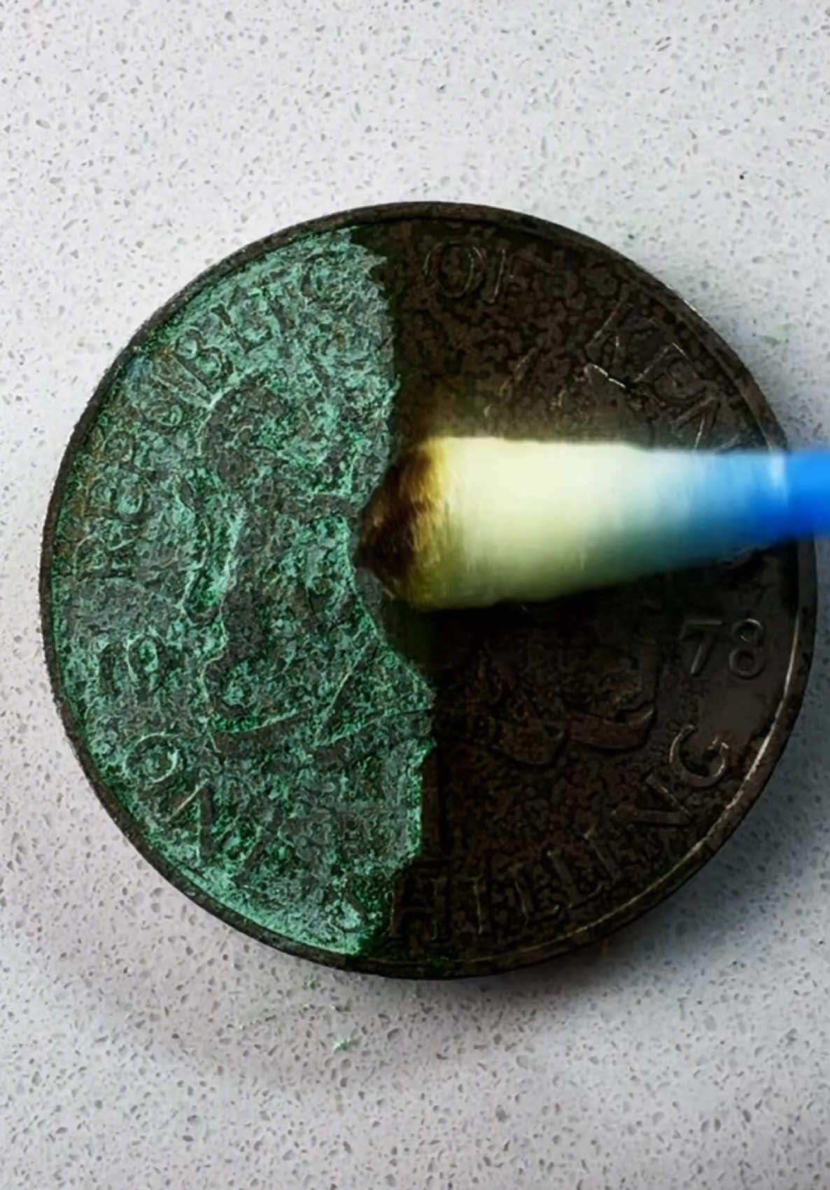 How to clean Dirty Coin #satisfying #asmr 