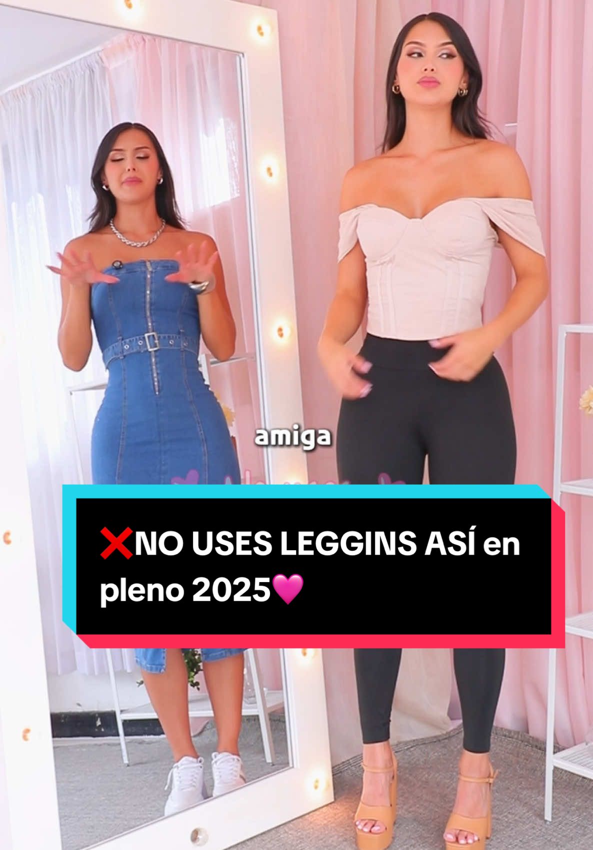 ❌NO USES LEGGINS ASÍ en pleno 2025🩷 Toda la ropa es de Pink Rose🌸 . #modatips #fashioninspo #styleinspo #modamujer #ropamujer #parachicas #leggins