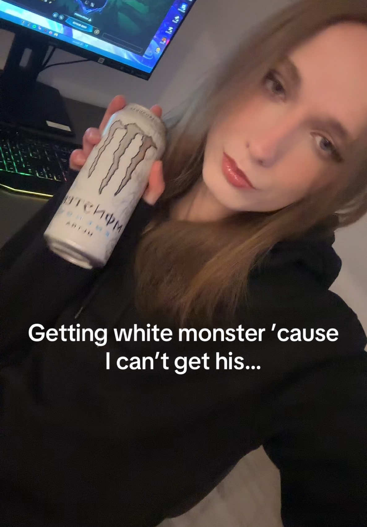 I’m addicted to them😭🩷 #femboy #feminine #femboyz #femboi #monster #monsterenergy #whitemonster #energydrink #funny #softboy #gamers #game #gamers #leagueoflegends #ariana #arianagrande #fyp #foryo #foryoup #makeup 