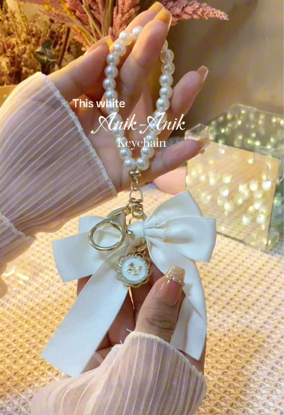 Im so inlove 🤍🥰😍 #keychain #anikanik #keychainforwallet #keychainforbag #chain #trend 
