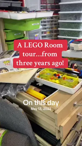 #onthisday Fladhback to three years ago in the midst of a #LegoRoom redesign. Yes I’m still moving stuff around but the room as you see it here is pretty much intact. Mostly. Like 82 percent. 😂 #lego #legos #afol #legocollector #legotok #legotiktok #bricktok 