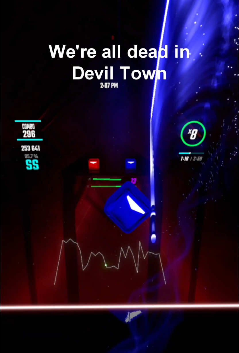 Devil Town lyrics Beat Saber #cavetown #deviltown #lyrics #lyric #beatsaber #vr #lyrics_songs 