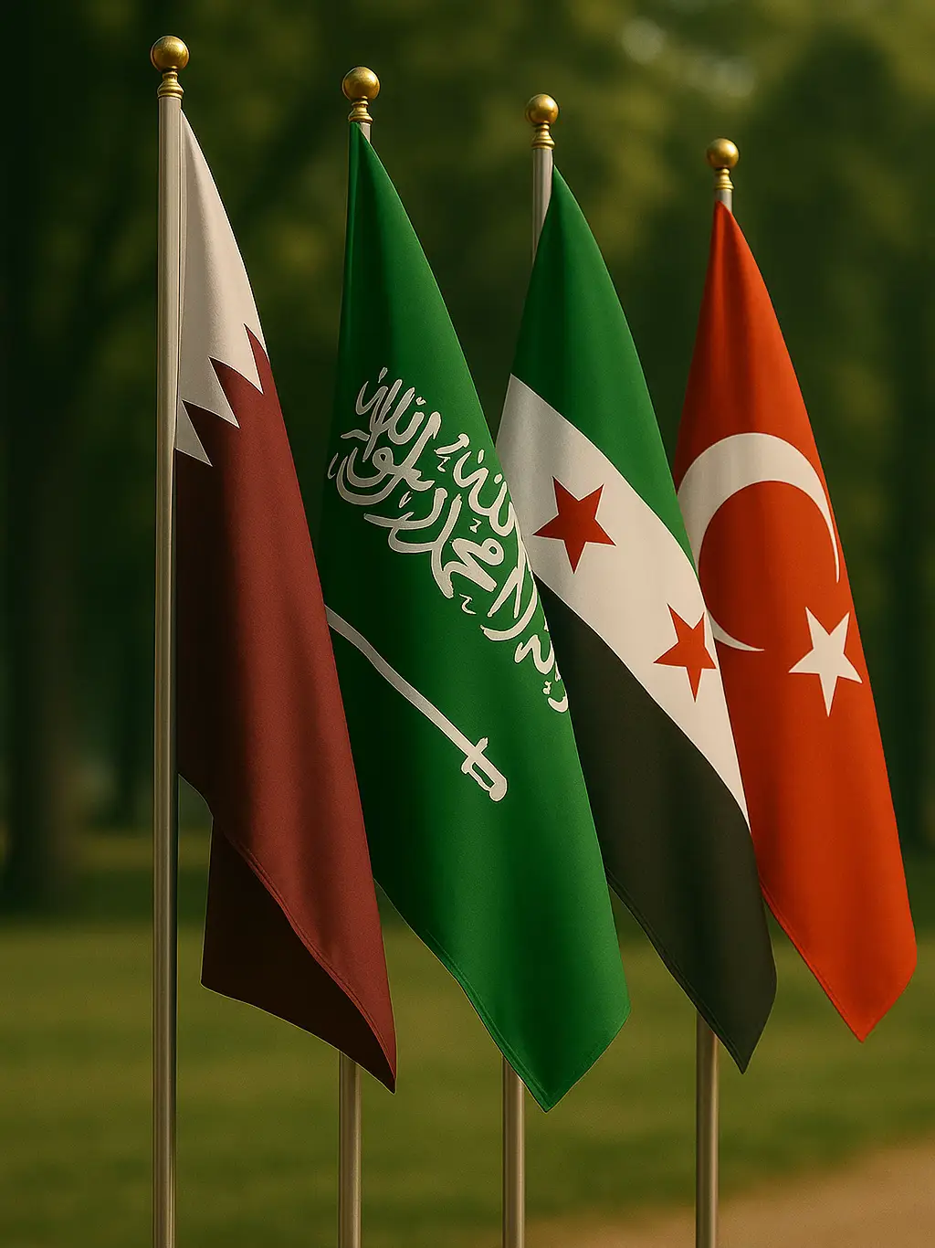 المملكة العربية السعودية 🇸🇦 قطر 🇶🇦  تركيا 🇹🇷  و كل اصدقاء الشعب السوري 💚