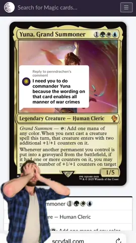 Replying to @penndrachen Yuna, Grand Summoner #mtg #mtgcommunity #mtgcommander 