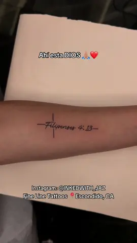 Filipenses 4:13 Tatuaje 🥹❤️🙏🏽 #filipenses #filipenses413 #philipenses413 #filipenses #tatuajes #tatuaje #diospordelante #diosprimero #tattootiktok #tattootok #tattoolover #tattoodesign #tattooforlife #tattoogirl #frientattoo #tattedgirl #tattedgirlsarebetter 