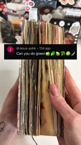 Scrapbook with me - green theme 💚🌿 vintage stationery - Paperwrld shop (discount code : Vicky) 🤭 #scrapbooking #collage #journaling #diary #asmr #stickers #art 