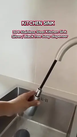 Naghahanap ka ba ng kitchen sink na maganda ang quality? Baka magustuhan mo tong 304 Stainless Steel Kitchen Sink Silver / black free soap dispenser #sink #sinks #kitchensink #kitchensinks #stainlesssteelsink #stainlesssteelsinkwithfaucet 