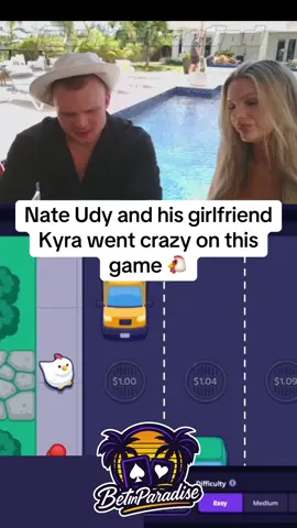 Nate Udy and his girlfriend Kyra went crazy on this game 🐔 #fyp #nateudy #kyra 