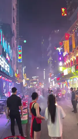 Night on the bar street in Ho Chi Minh City, Vietnam.  #Bar #Pub #Restaurant #Asia #Vietnam #HoChiMinhCity #Saigon #City #Night #Party #Music #Dancing