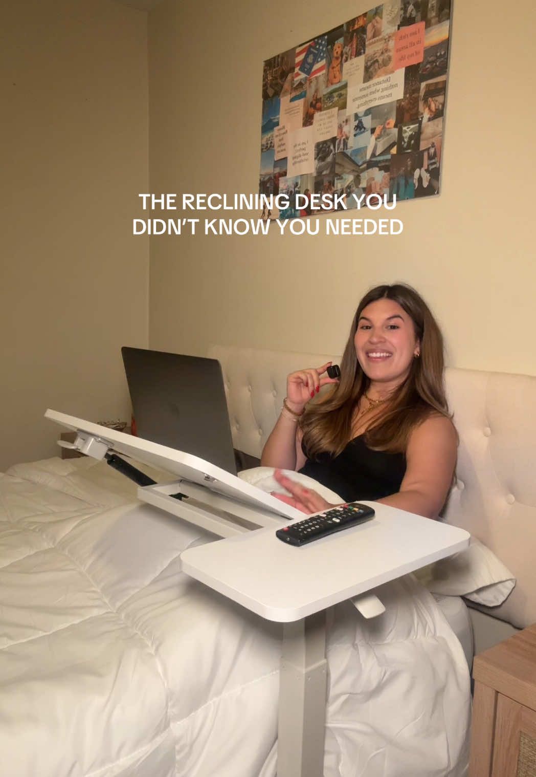 Ideal para trabajar desde el sofá o la cama 🫶🏻 #recliningdesk #overbedtable #overbeddesk #workfromhome #desk #homeoffice #tiktokshopcreatorpicks #ttslevelup 