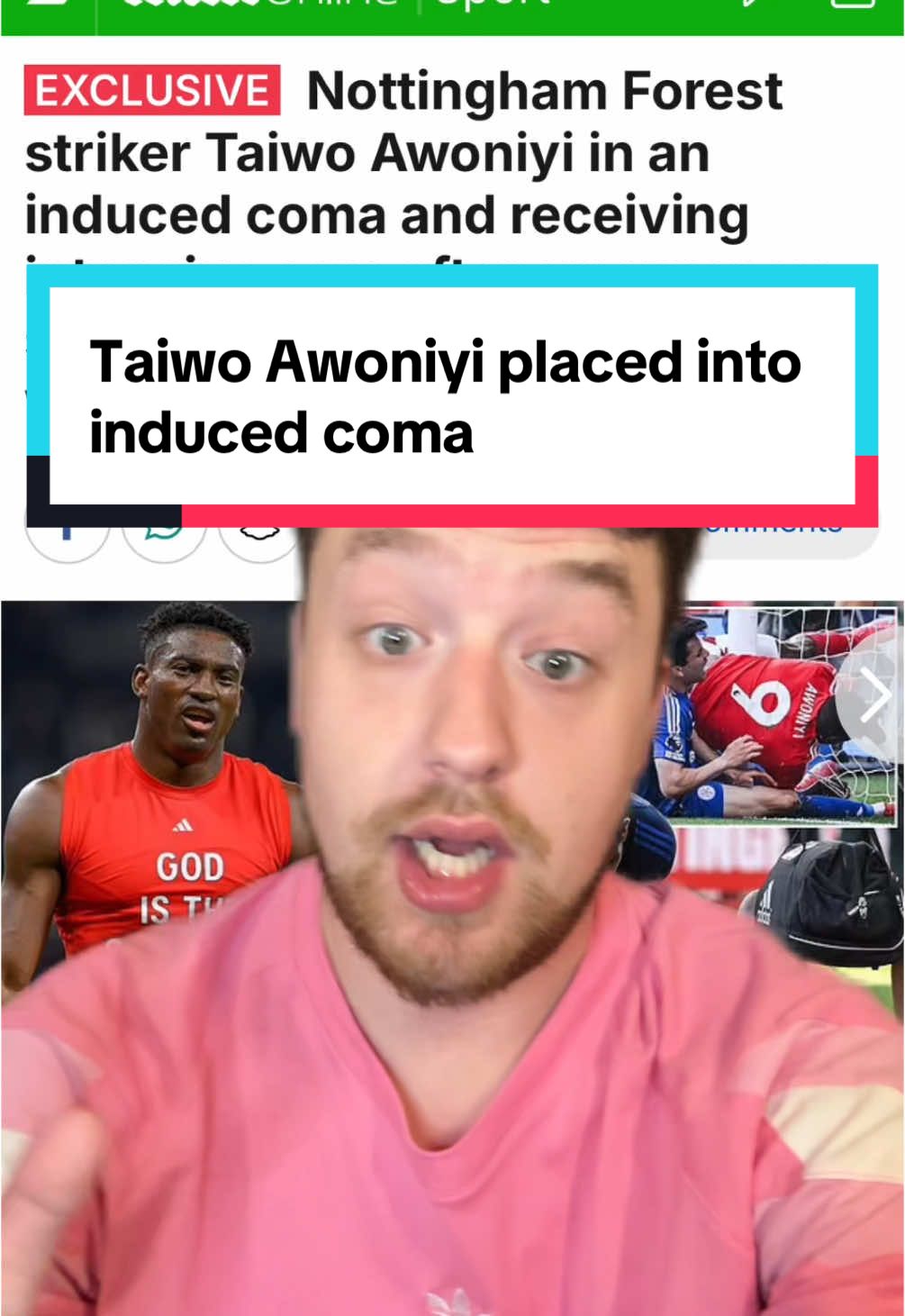 Taiwo Awoniyi placed into induced coma - thoughts are with him and hopefully he makes a fast and full recovery #awoniyi #nottinghamforest #nffc #rorytalksfootball 