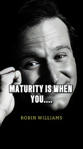 Maturity Is When You ...
