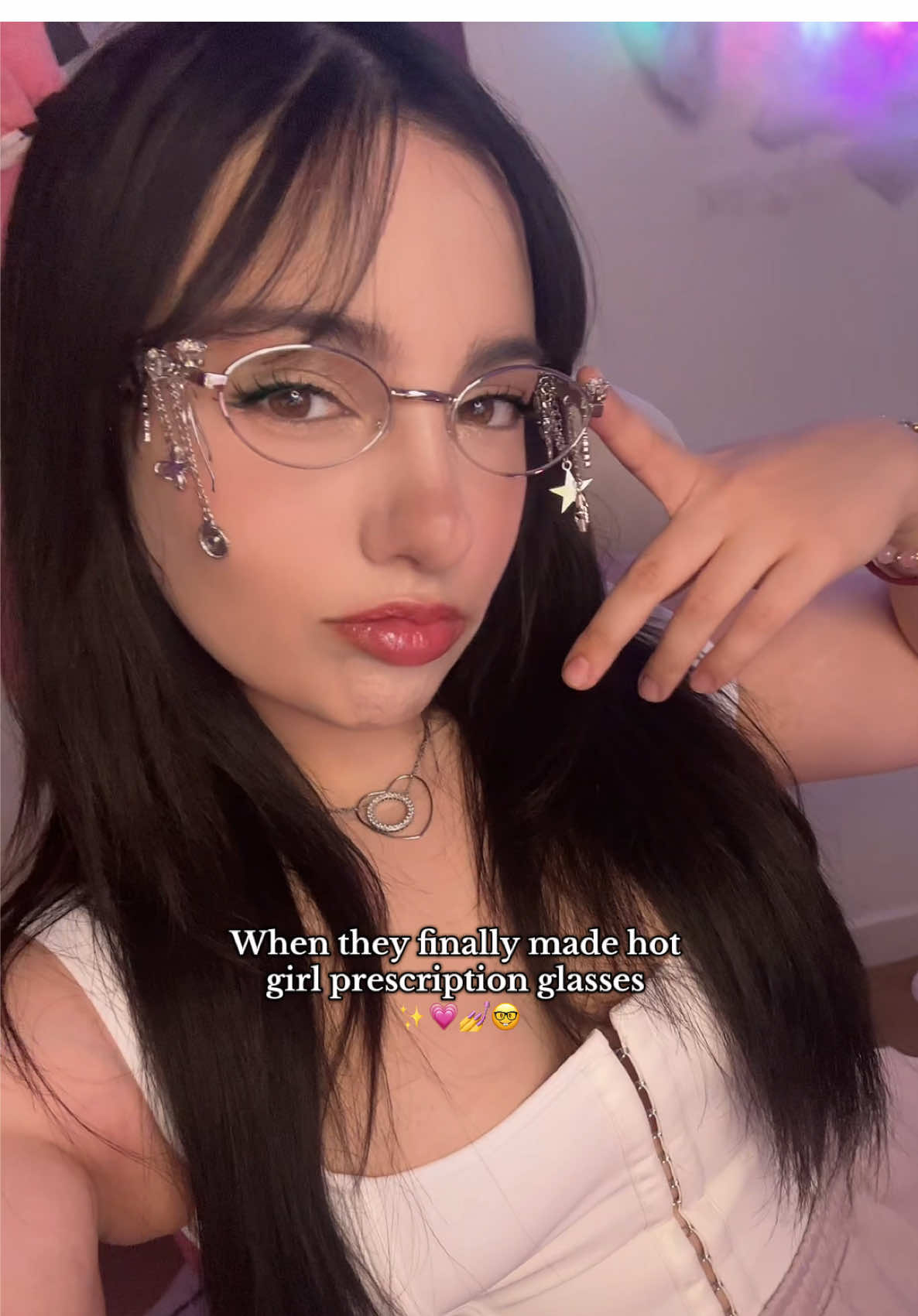 The cutest glasses are from @lensalter !! ✨💗 They are super affordable too I LOVE them! #kawaii #glasses #cute 