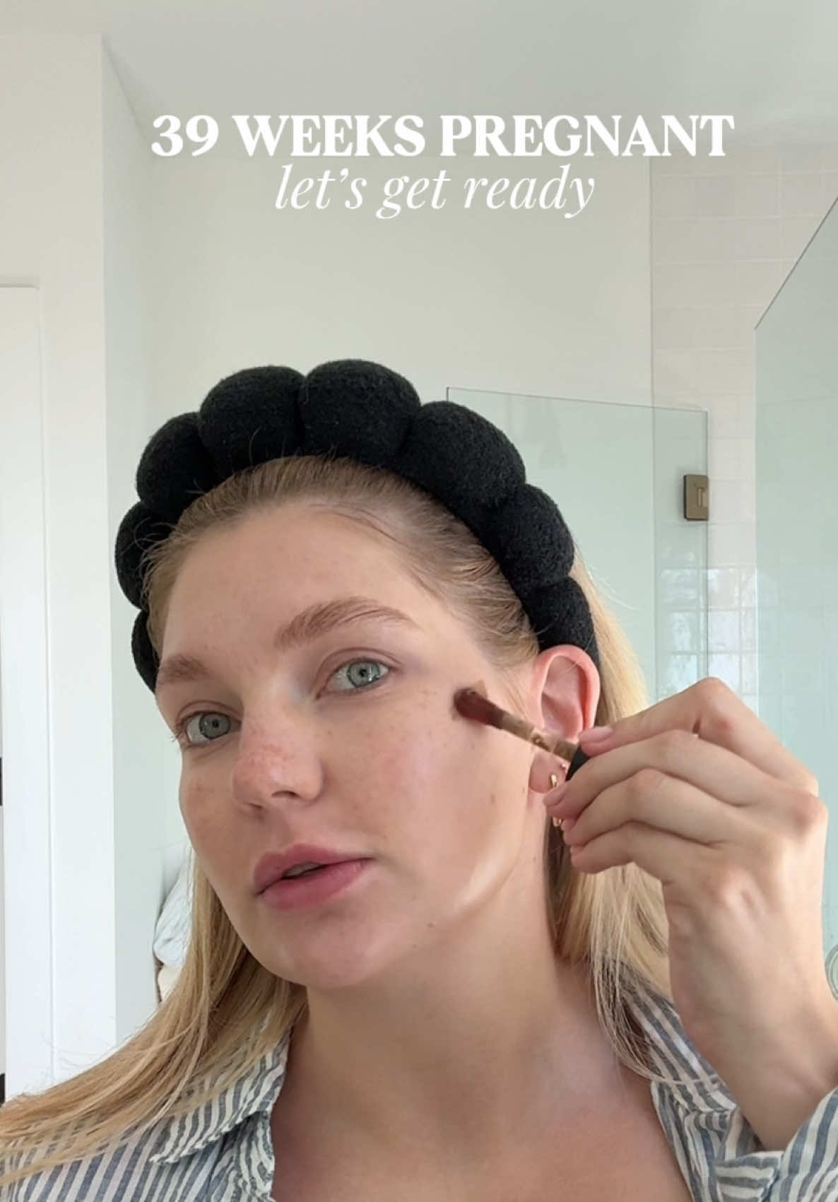 It could be any day now 🫣 #39weekspregnant #getreadywithme #letsgetready #grwm #pregnant #momtobe #dailyvlog #fyp #softmakeup #simplemakeup 