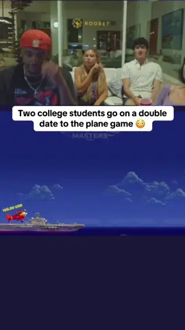 Two college students go on a double date to the plane game 😳 #kickstreaming #streaming 