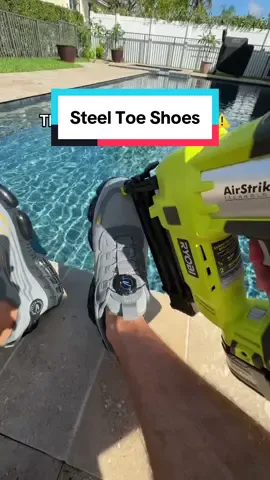 The Safety shoes with a steel toe are on tiktok! #workshoes #shoes #steeltoe #mensboots #tiktokshop #construction 